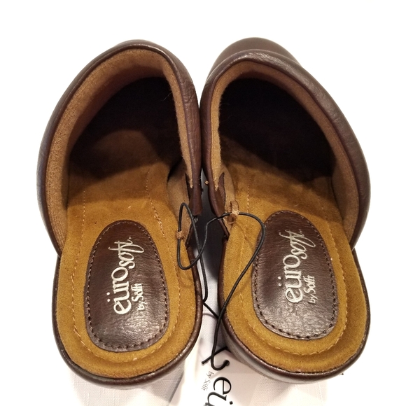 SOFFT Clogs Eurosoft Heeled Slip-on Mules BROWN - Picture 5 of 7